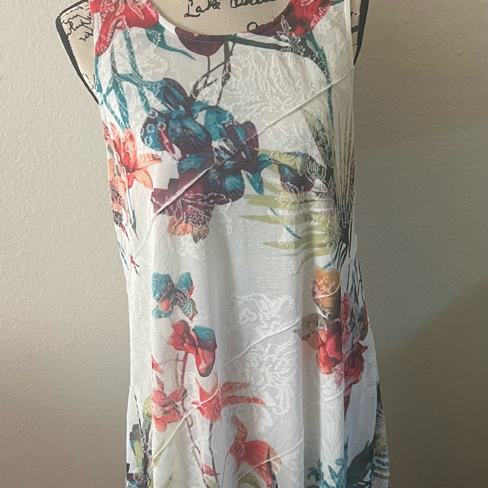Chico's Floral Relaxed A-Line Dress - Chico’s Size 1 (approx. size 8)